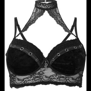 Killstar Black Lace Bra Intimates